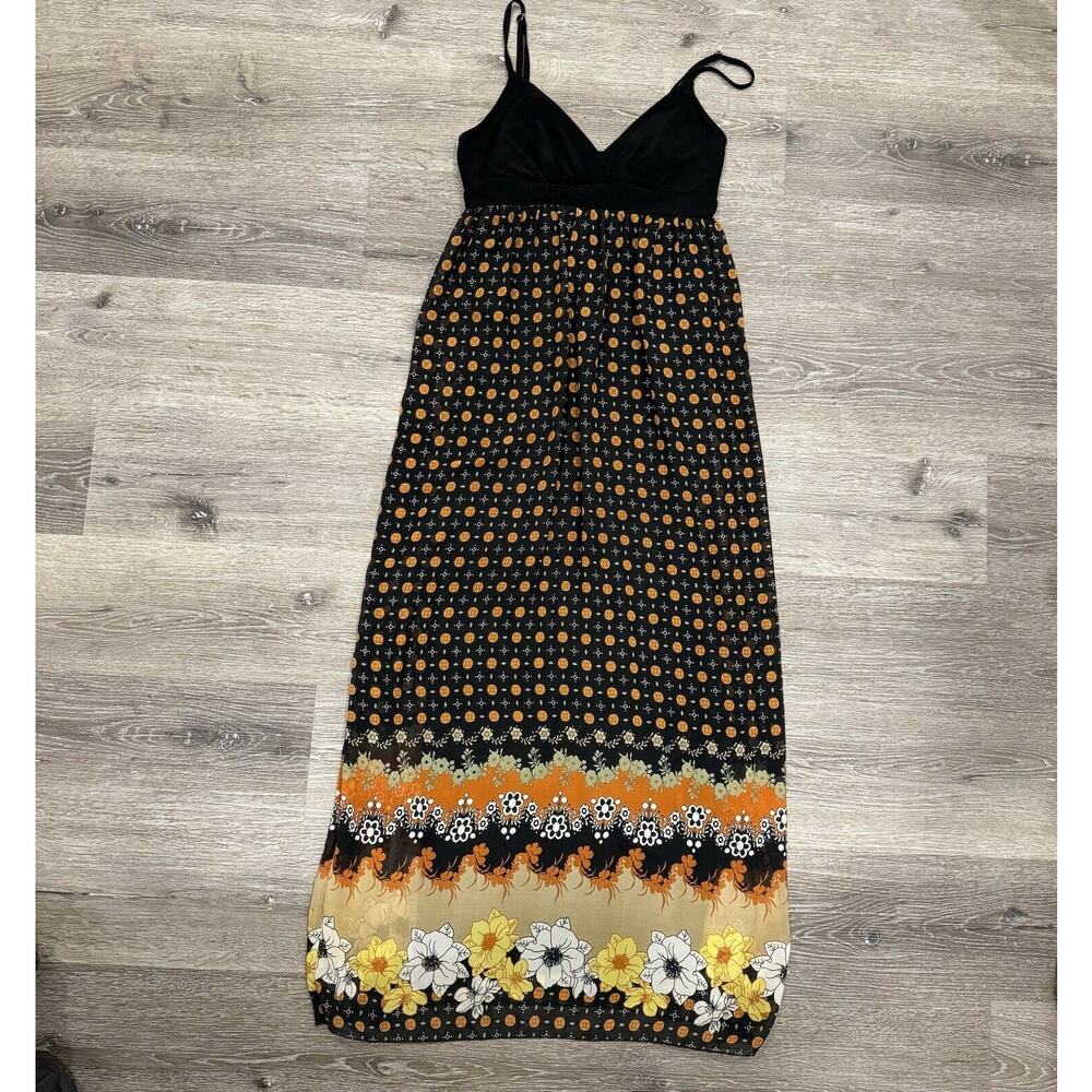 La Belle Vintage Summer Midi/Maxi Dress Size 13 Floral Lined Y2K Bloomcore Light